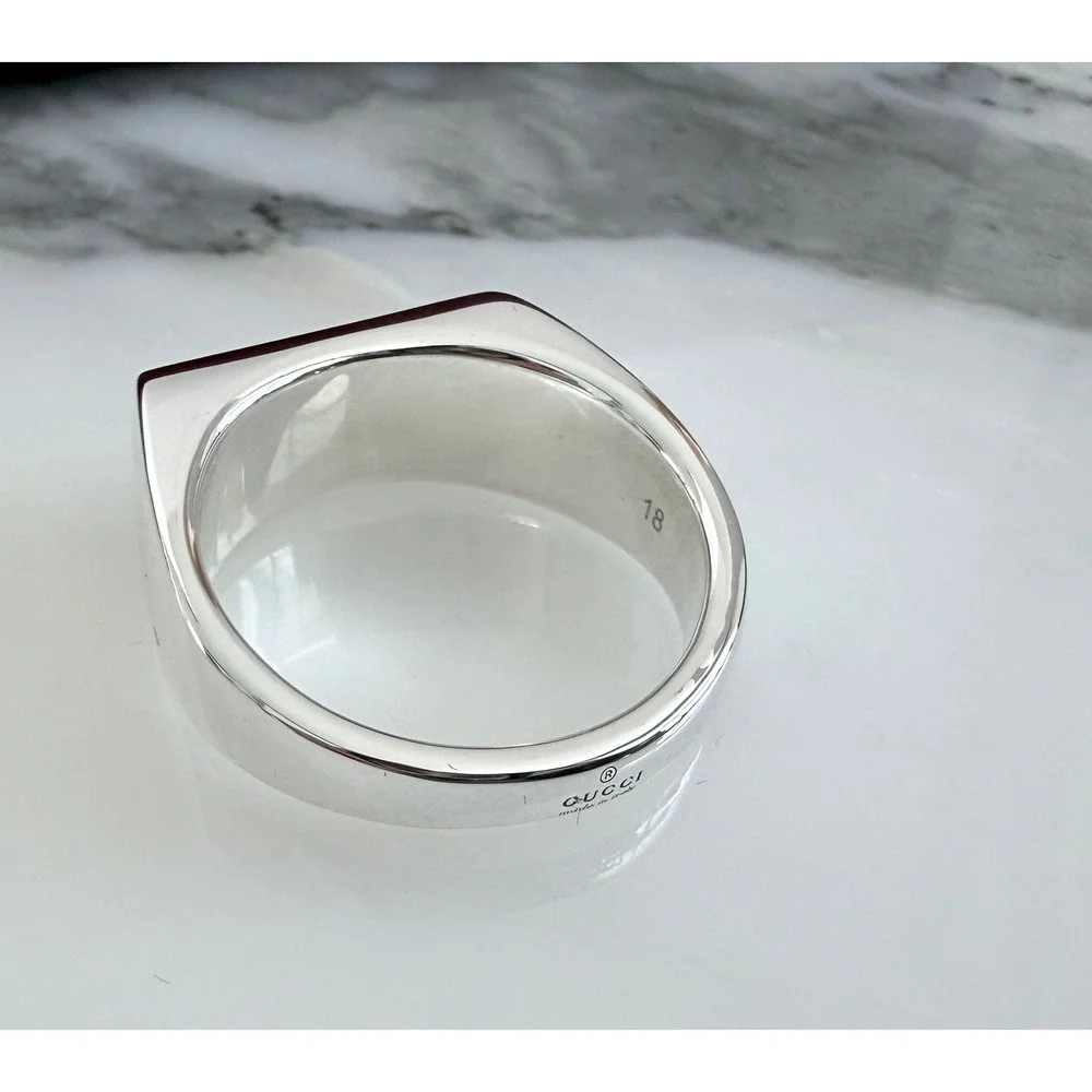 Gucci GG Tag RIng Chevalier, Size G 18 (US 8)